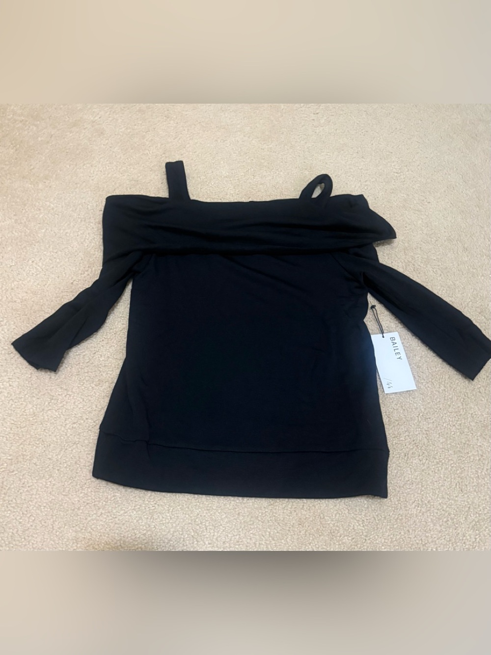 NWT!  Bailey 44 Black Off-Shoulder Soulmate Top - S